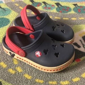 CROCS Kids Blue and Red Clogs